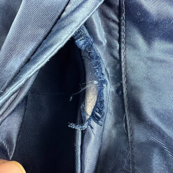 VTG 90s Starter Chicago Bears Satin Jacket Adult Large Blue Snap Button Bomber - Picture 2 of 16